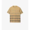 Gradient Check Cotton T-Shirt