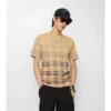 Gradient Check Cotton T-Shirt