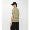 Gradient Check Cotton T-Shirt
