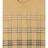 Gradient Check Cotton T-Shirt