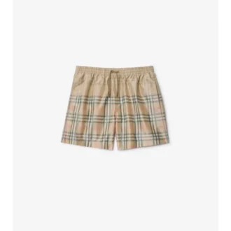 Gradient Check Swim Shorts