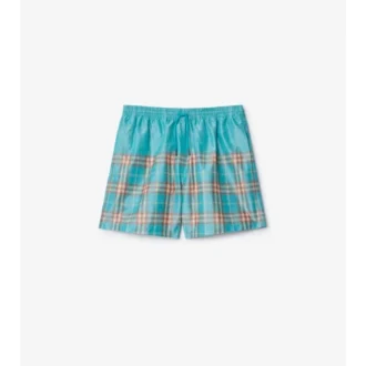 Gradient Check Swim Shorts