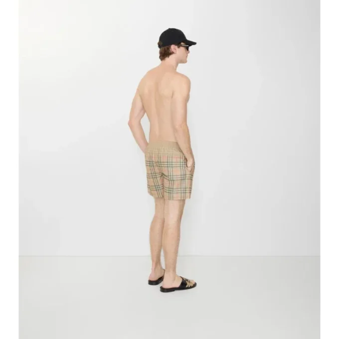 Gradient Check Swim Shorts