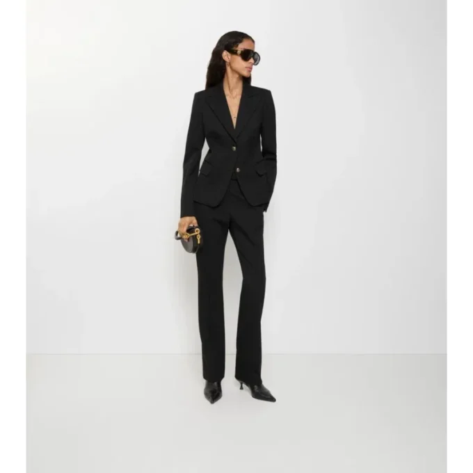 Grain De Poudre Wool Tailored Trousers