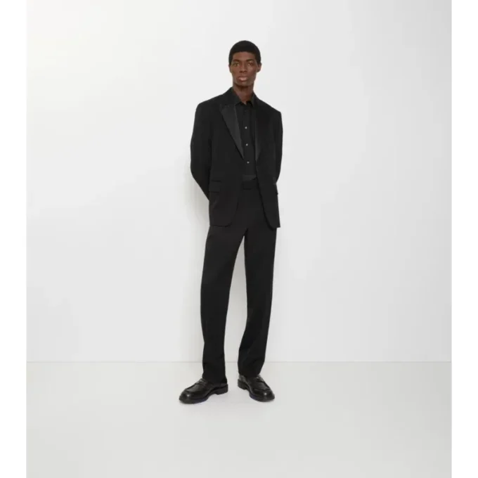 Grain De Poudre Wool Tuxedo Trousers