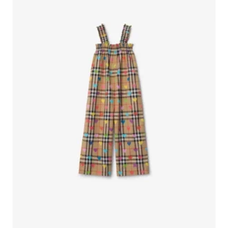 Heart Check Cotton Jumpsuit