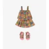 Heart Check Cotton Skirt