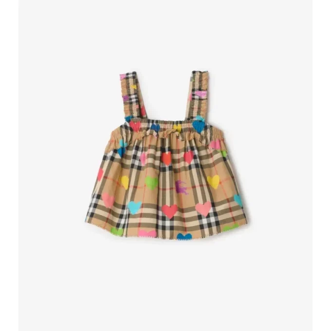 Heart Check Cotton Top