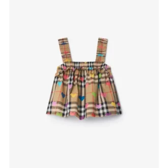 Heart Check Cotton Top