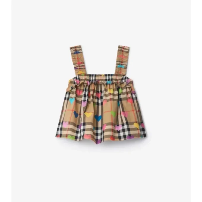 Heart Check Cotton Top
