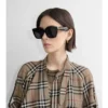 Inlaid Check Square Sunglasses