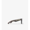 Inlaid Check Square Sunglasses
