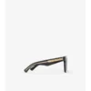 Inlaid Check Square Sunglasses