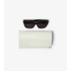 Inlaid Check Square Sunglasses