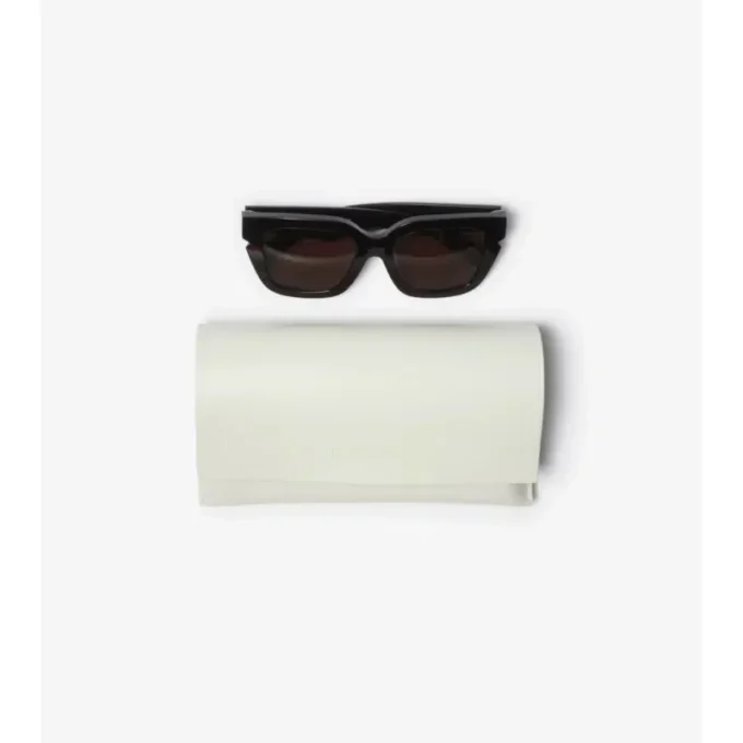 Inlaid Check Square Sunglasses
