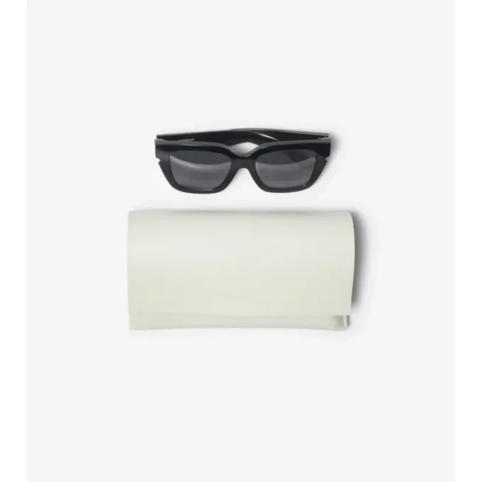 Inlaid Check Square Sunglasses