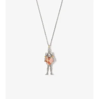 Knight Heart Charm Necklace 