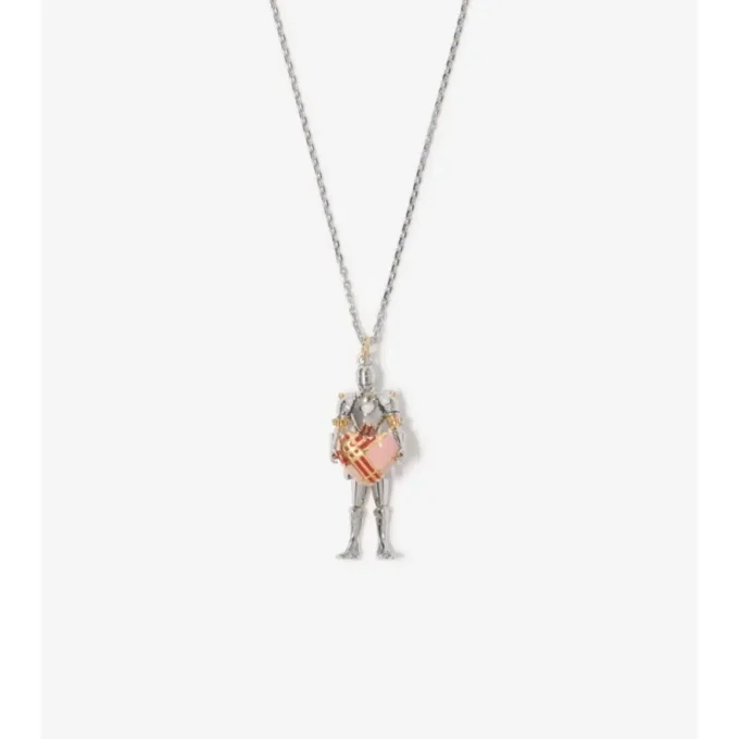 Knight Heart Charm Necklace 