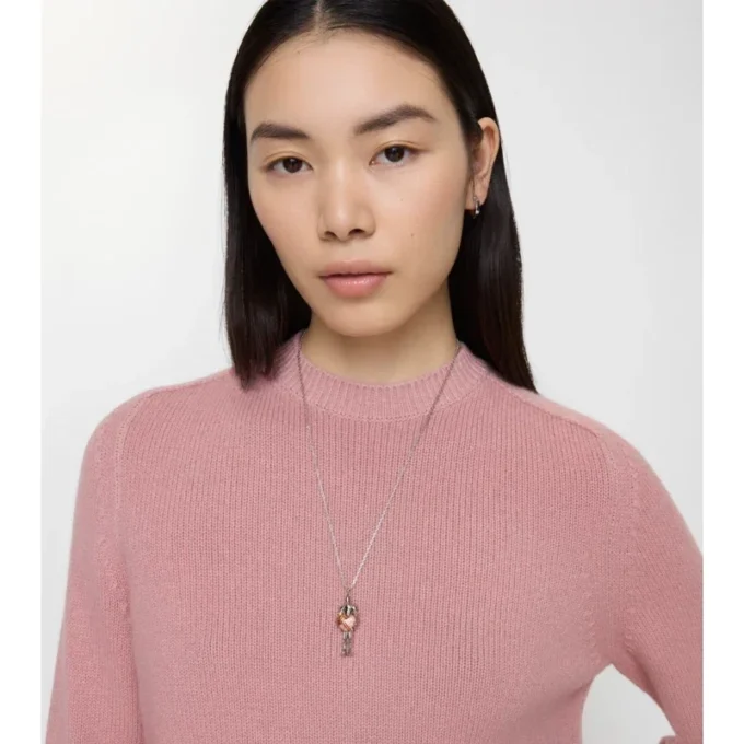 Knight Heart Charm Necklace 