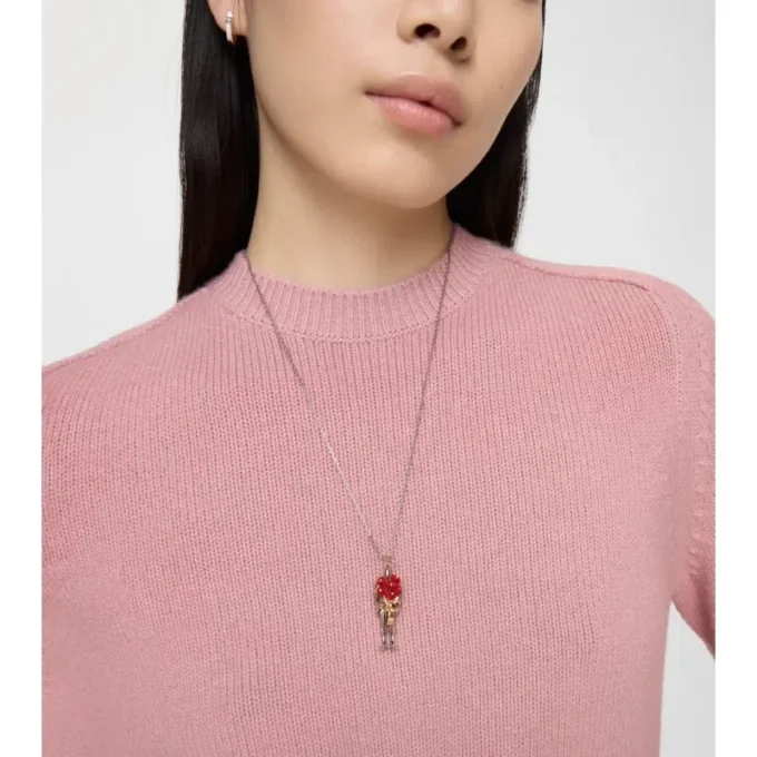 Knight Rose Charm Necklace 