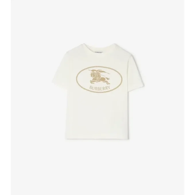Knight Stamp Cotton T-Shirt