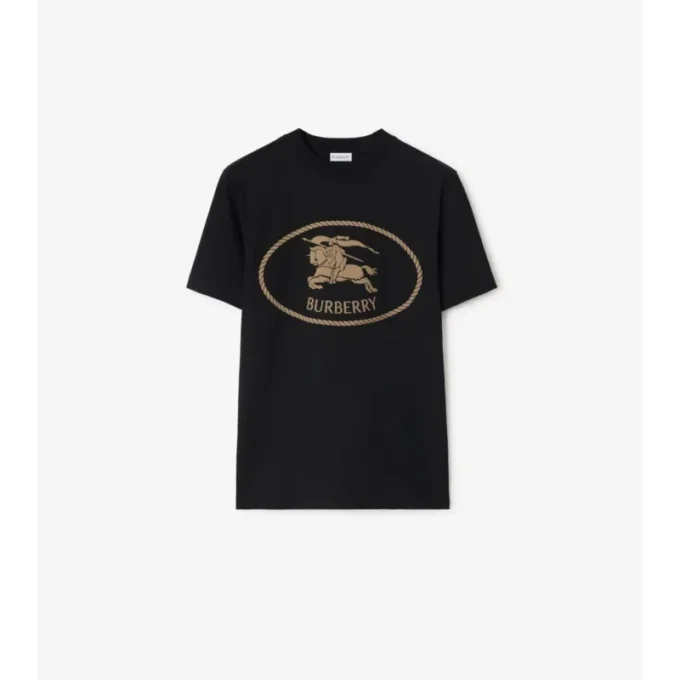 Knight Stamp Cotton T-Shirt