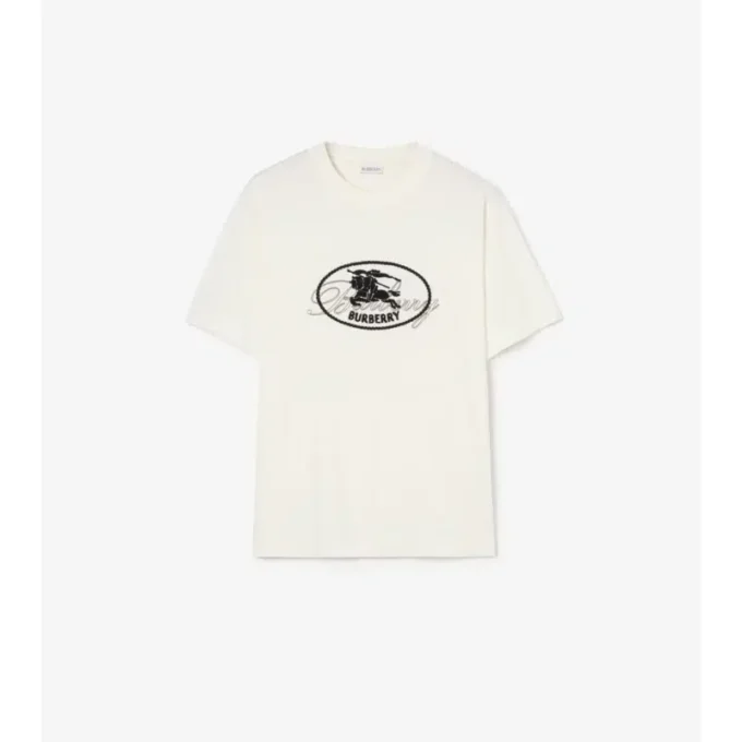 Knight Stamp Cotton T-Shirt