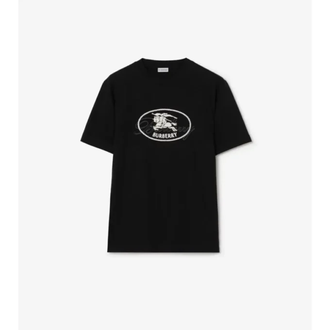 Knight Stamp Cotton T-Shirt