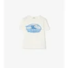 Knight Stamp Cotton T-Shirt