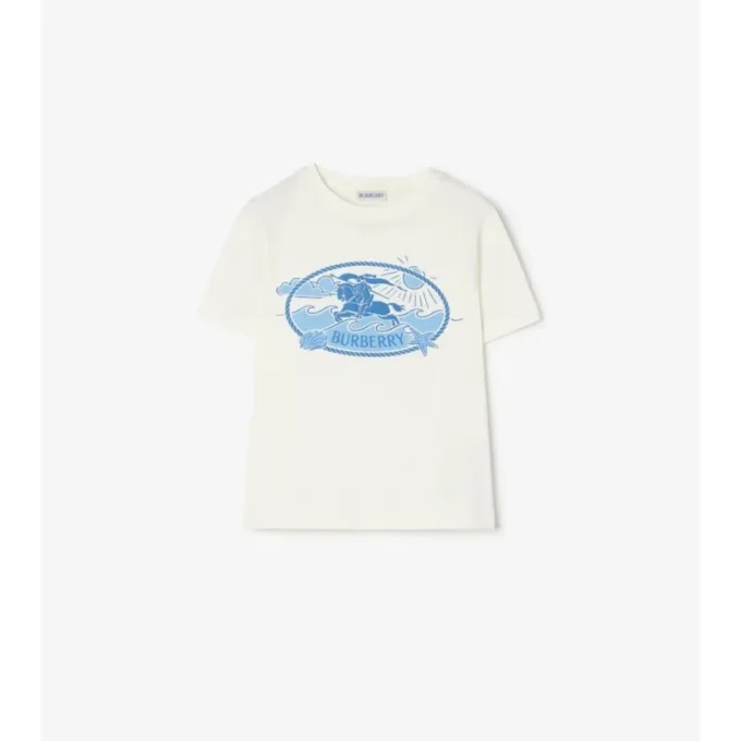 Knight Stamp Cotton T-Shirt