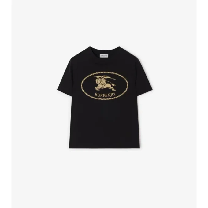 Knight Stamp Cotton T-Shirt