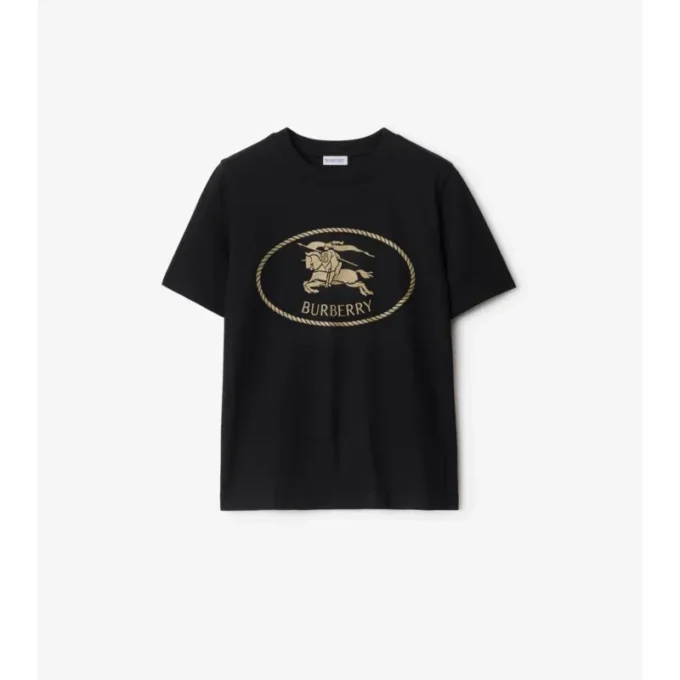 Knight Stamp Cotton T-Shirt