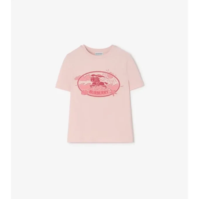 Knight Stamp Cotton T-Shirt