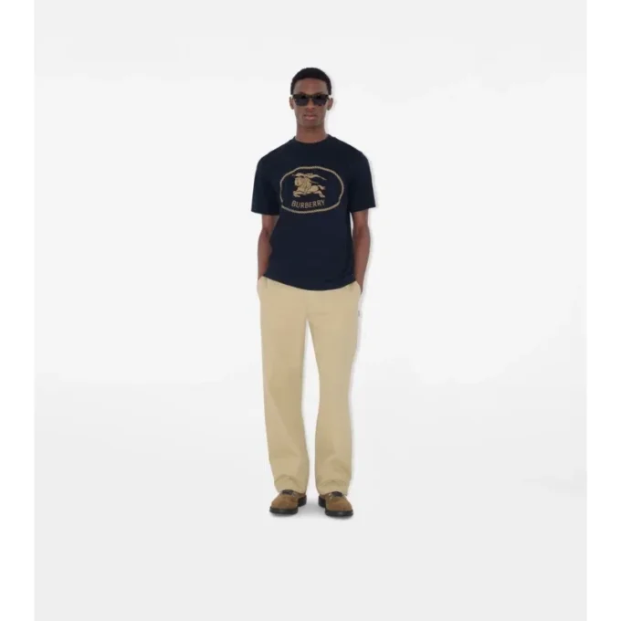 Knight Stamp Cotton T-Shirt