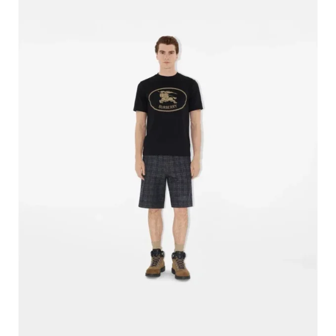 Knight Stamp Cotton T-Shirt