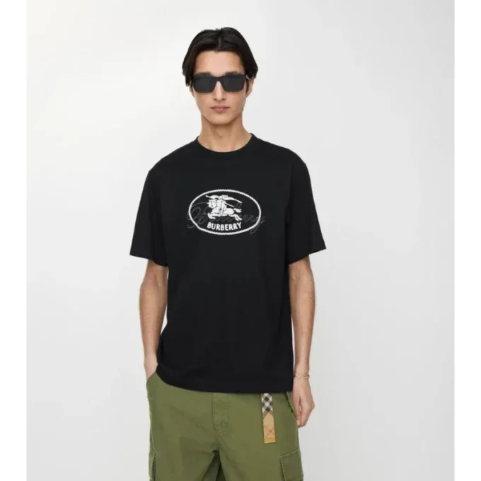 Knight Stamp Cotton T-Shirt
