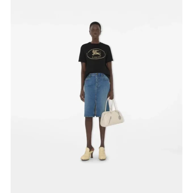 Knight Stamp Cotton T-Shirt