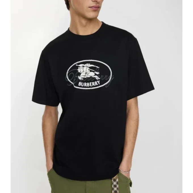 Knight Stamp Cotton T-Shirt