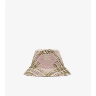 Knight Stamp Raffia-Effect Bucket Hat