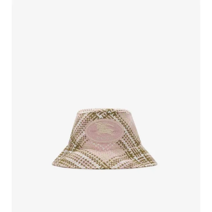Knight Stamp Raffia-Effect Bucket Hat