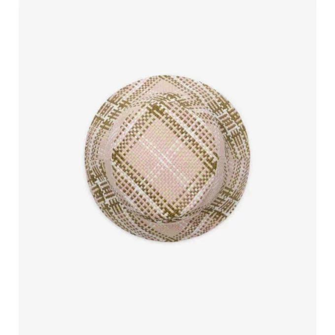 Knight Stamp Raffia-Effect Bucket Hat