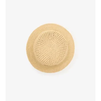 Knight Stamp Raffia-Effect Bucket Hat
