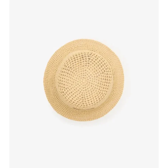 Knight Stamp Raffia-Effect Bucket Hat