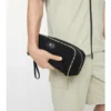 Large Check Trim Travel Pouch