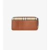 Large Check Zip Card Case