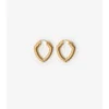 Large Shield Twisted Hoop Earrings 