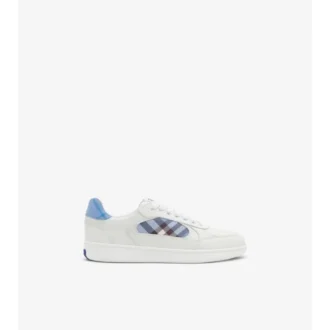 Leather and Check Terrace Sneakers 