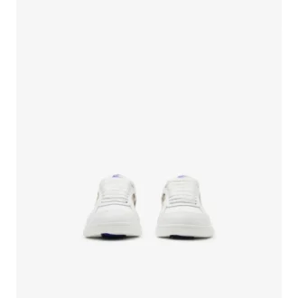 Leather and Check Terrace Sneakers 