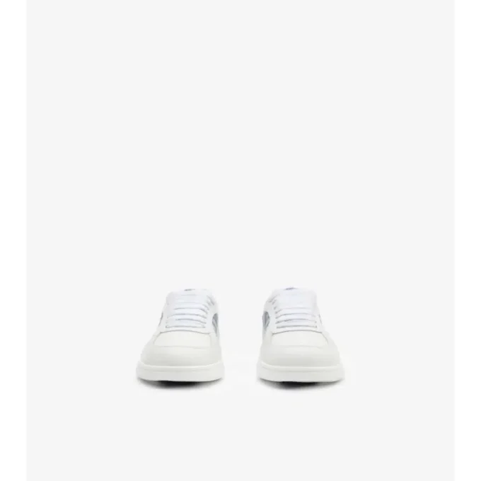 Leather and Check Terrace Sneakers 