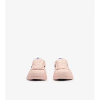 Leather and Check Terrace Sneakers 
